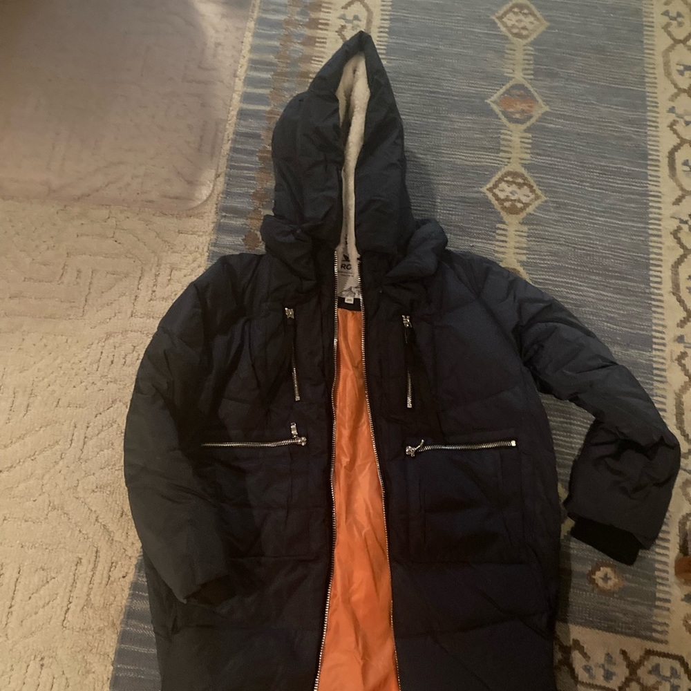 Navy blue Orolay winter jacket